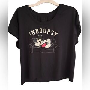 Black Mickey Mouse Indoorsy T-Shirt